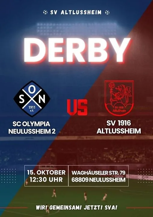 Aktive Herrenmannschaft ist zum Derby in Neulussheim