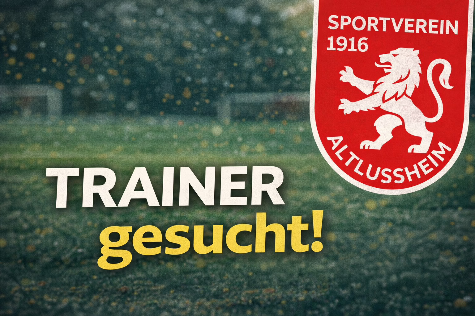 Ohne Trainer kein Training – wir brauchen dich! ⚽